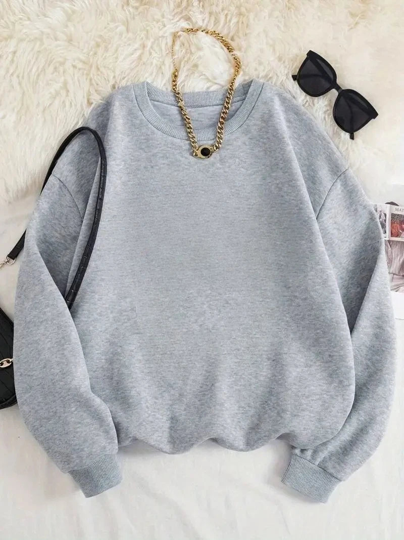 Oversized Cotton Hoodie Women Fleece Sweatshirt Casual Autumn Winter Pullover