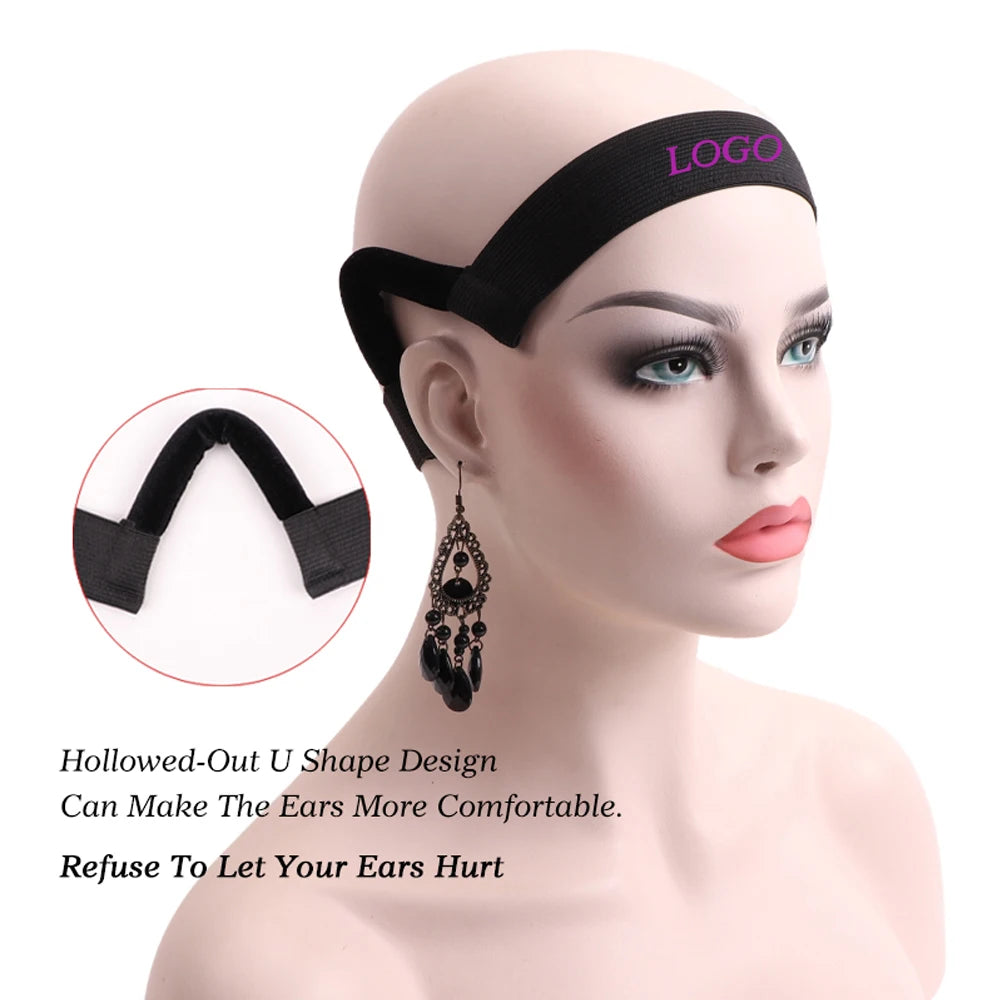 Custom Lace Melting Band With Ear Hanger For Wigs12Pcs/Set Painless Headband For Wig Personalization Installation Band For Edges