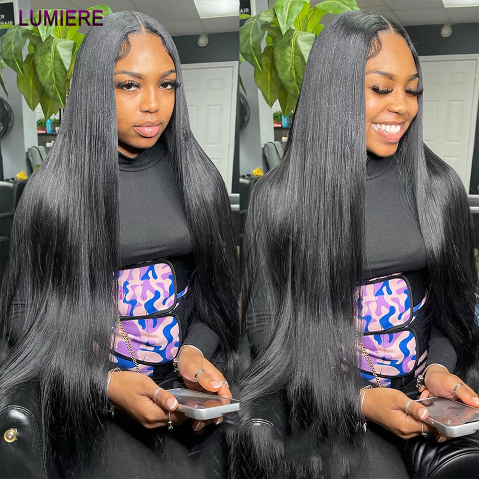 38 40 Inch Bone Straight 100% Virgin Unprocessed Human Hair Bundles Deal Raw Hair Extensions Brazilian Natural Black Wholesale