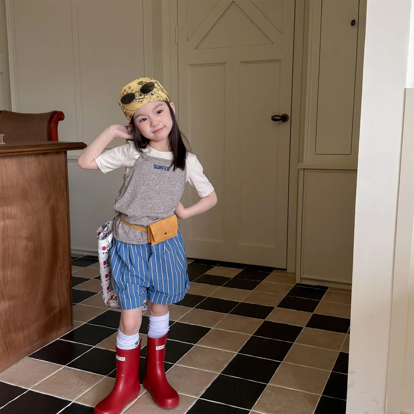 2026 Summer New Children Casual Striped Shorts Boys Girls Loose Shorts Thin Cotton Toddler Pants Fashion Kids Clothes