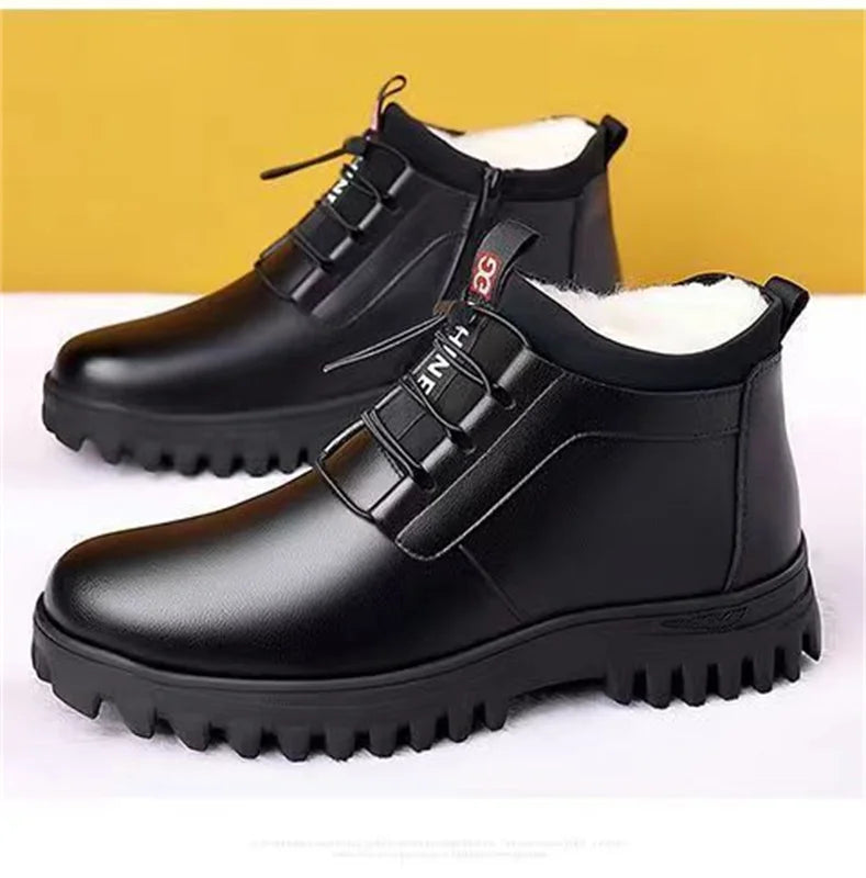 New Men's Thickened Cotton Shoes Winter Cold Resistant Casual Shoes Men's Wool Boots Cotton Shoes Cotton Warm  Boots