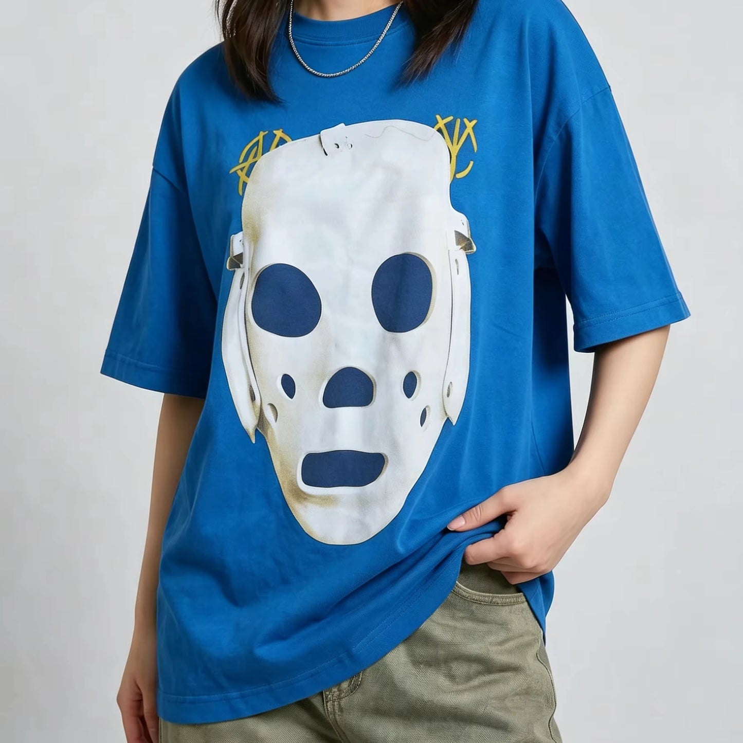BTS Jungkook Same Style Mask Graphic Unisex 100%Cotton Shirt 2026 Kpop Arirang Album Summer New Men's Women's Streetwear Tshirt
