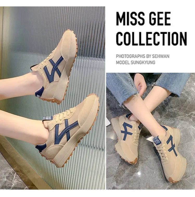 Sneakers Leather Platform Shoes New Fashion Women Leisure Light Anti-slip Green Running Luxury Shoe Fashion Designer Women Shoes