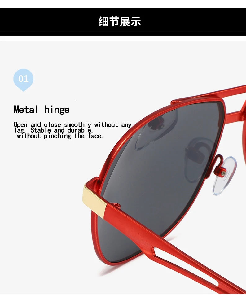 Sunglasses for Men Aviator  UV 400 Protection Military Style Metal Mirror Sun Glasses 1021 BAZAARHUBO