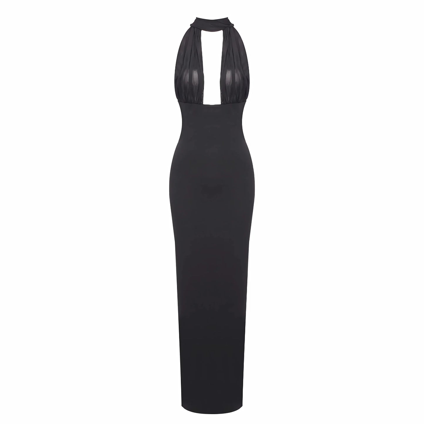 Long Dresses Women Elegant Shinny Deep V Midi Dress Female Sleeveless Backless Long Vestidos Lady Party Club Evening Robes