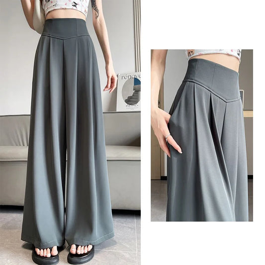 High Waist Wide Leg Trousers