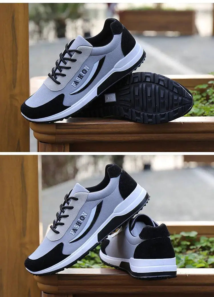 Sports Shoes for Men Lace Up Breathable Men Running Shoes Trendy Non-slip Training Shoes Thick Bottom Tenis Men Casual Sneakers