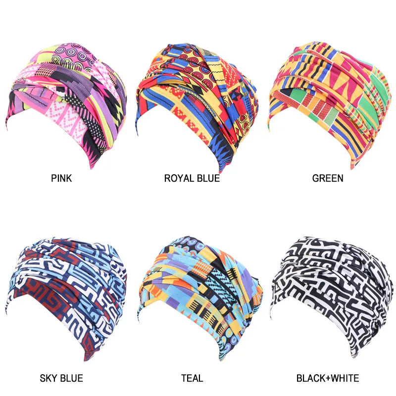 Women Muslim Turban Cap Long Style Elegant African print Auto Gele Headtie Female Head Wraps Nigeria Party Headpiece Turbante
