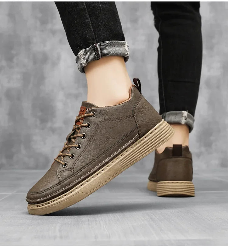 Man's Sneakers New Breathable Business Men Casual Shoes Autumn Non-slip Designer Black Leather Shoes for Men Zapatos Para Hombre
