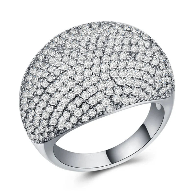 Ofertas Hip Hop Style Trendy Men Rings Copper Ring Iced Out Bling Pave Cubic Zirconia Geometry Ring Charms