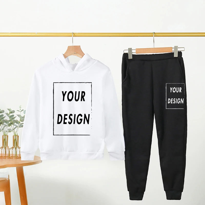 Kids Fashion 2pcs Pullover Hoodie+Pants Suits 1-8Y Years Boys Girls Casual Long Sleeve Sportswear Tracksuits Children Clothes