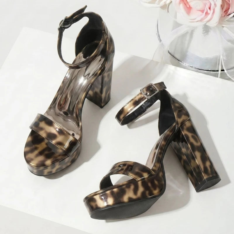 NEW High Heels Sandals Summer Sexy Ankle Strap Open Toe Party Dress Platform Gladiator Women Shoes Platform Sandals