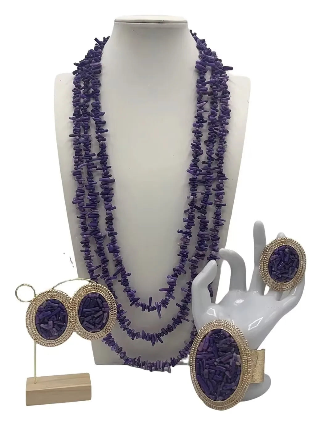 african fashion wedding real big coral beads jewlery set