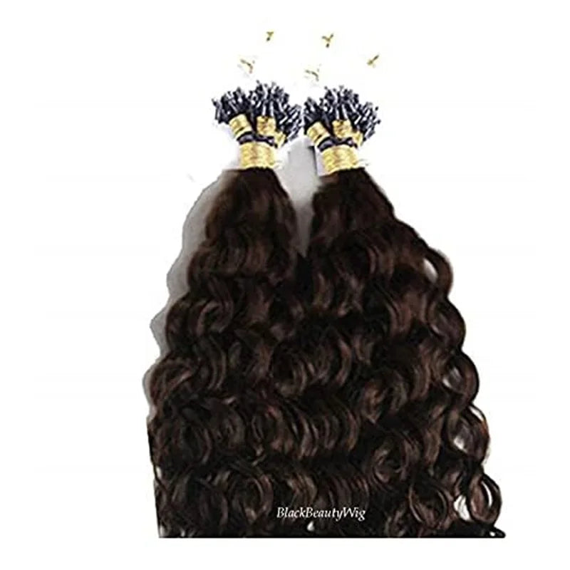 Deep Curly Micro Loop Ring Human Hair Extension Pre Bonded Brazilian Remy Hair Micro Beads Microlink Hair 100g 100strands