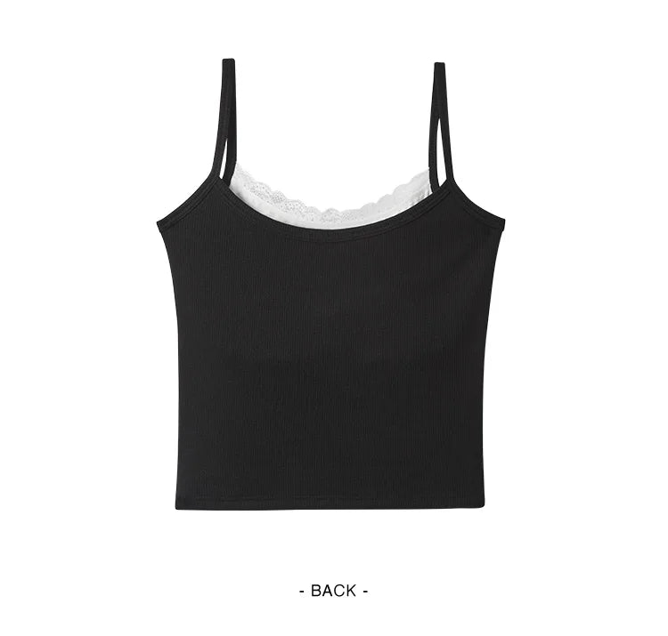 Semir Women Vest Lace Trim Neck Bow Decor Stylish Sweet Base Layer Home Wear Top 2026 Summer Wear