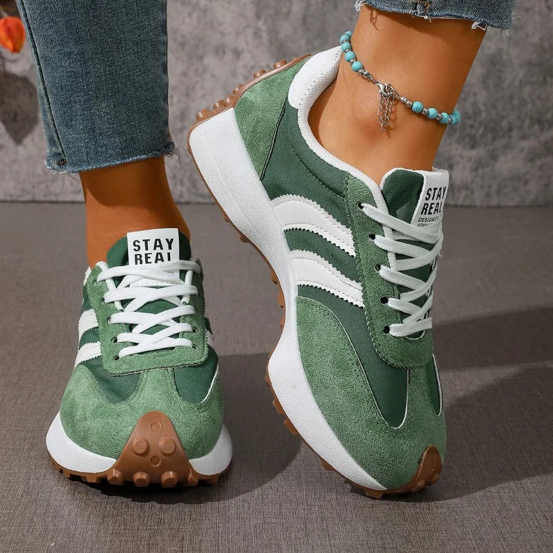 Brand Designer Women's Shoes Autumn New Style Cross-strap Platform Vulcanized Shoes 2026 Outdoor Running Sports Shoes Selling