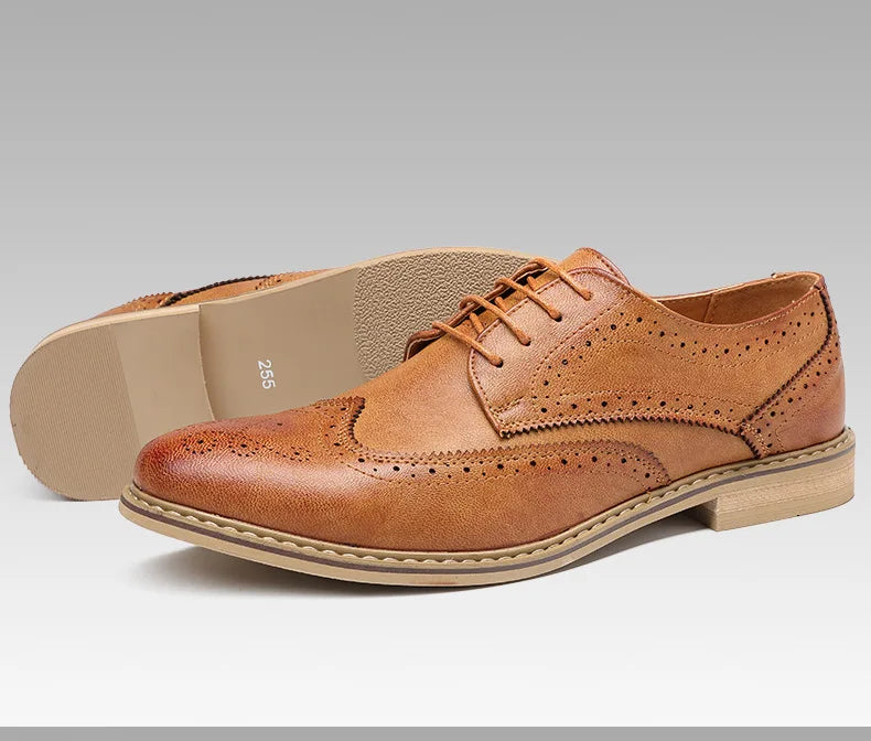 Mens Dress Shoes Breathable Business Formal Oxford Shoes for Wedding Stylist Leather Shoes