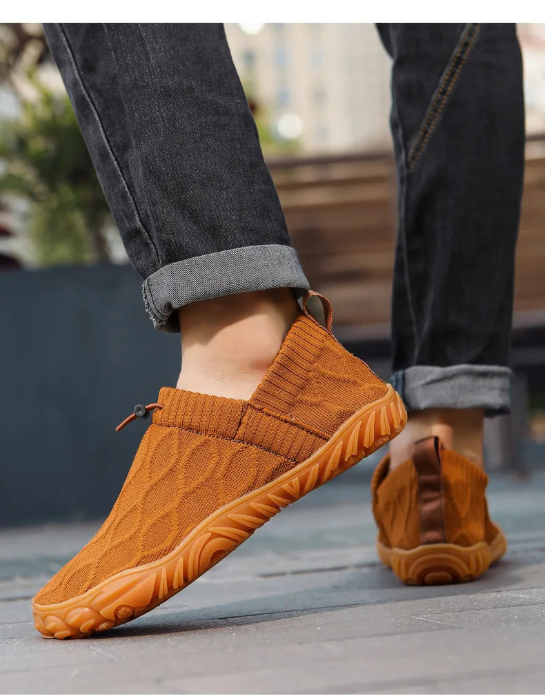 Minimalist Men's Barefoot Shoes Anti Slip Breathable Knitting Walking Shoes for Men Wear-resistant Lightweight Running Sneakers