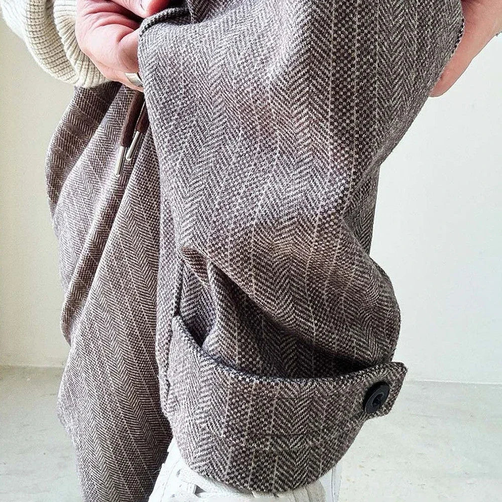 Mens Pants Casual Acrylic Pants Autumn Streetwear Fashion Personality Versatile Trend Comfort Wide-Leg Pants Men'S Clothing