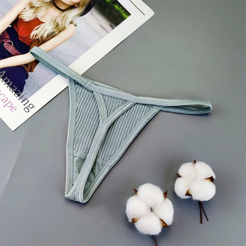 S-XL Plus Size Cotton Thong Underwear Women Seamless G-string Ladies Sexy Low Rise T-back Panty Breathable Lingerie