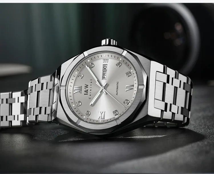 Montre Homme Luxury Brand IW CARNIVAL Mens Watches Sapphire Calendar Luminous 5bar Japan MIYOTA Movement Automatic Watch for Men