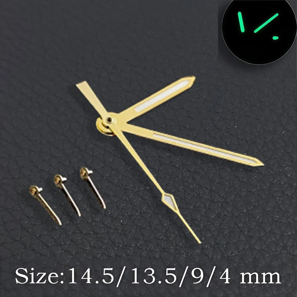 32.5MM Dial Fit VK63 Movement Green Luminous Dial Hands Men's Watches Part VK63 Watch Accessories Maintenance Tools
