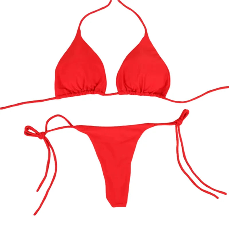 Sexy Bikinis Set Summer Brazilian Swimsuit Women Bra Thong Two Pieces Swimwear Beachwear Bathing Suit Beachwear Swimsuit Women