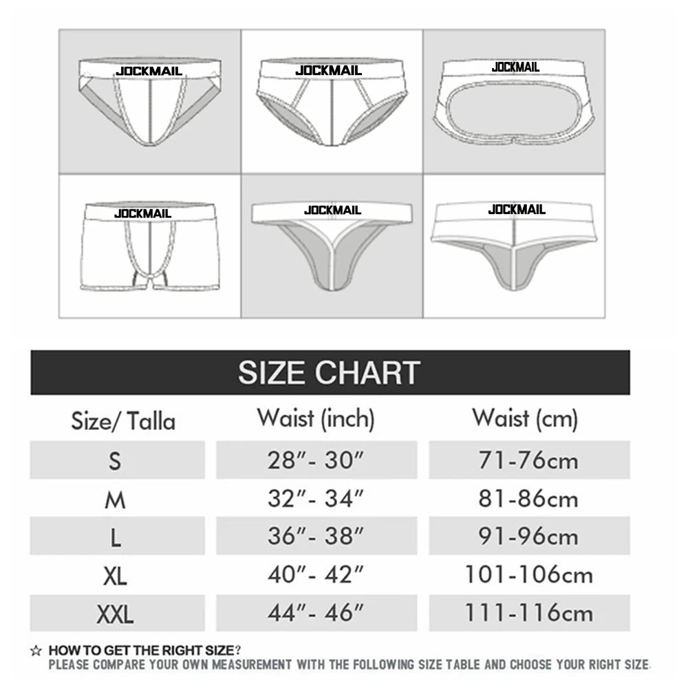 JOCKMAIL Sexy Men's G-string Fashion Low Waist Solid Color Male Thongs Underwear Breathable Mesh Sports Underpants Shorts
