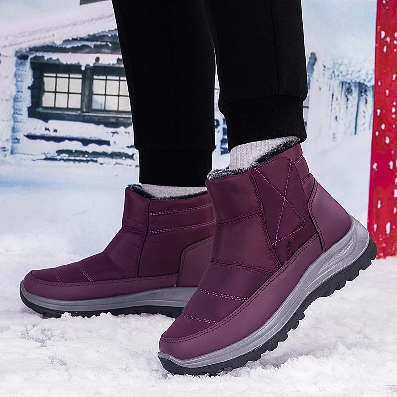 New Winter Men's Boots Snow Boots Thicken Warm Plush Waterproof Non-slip Outdoor Casual Ankle Boots Size 36-46 Men Cotton Shoes