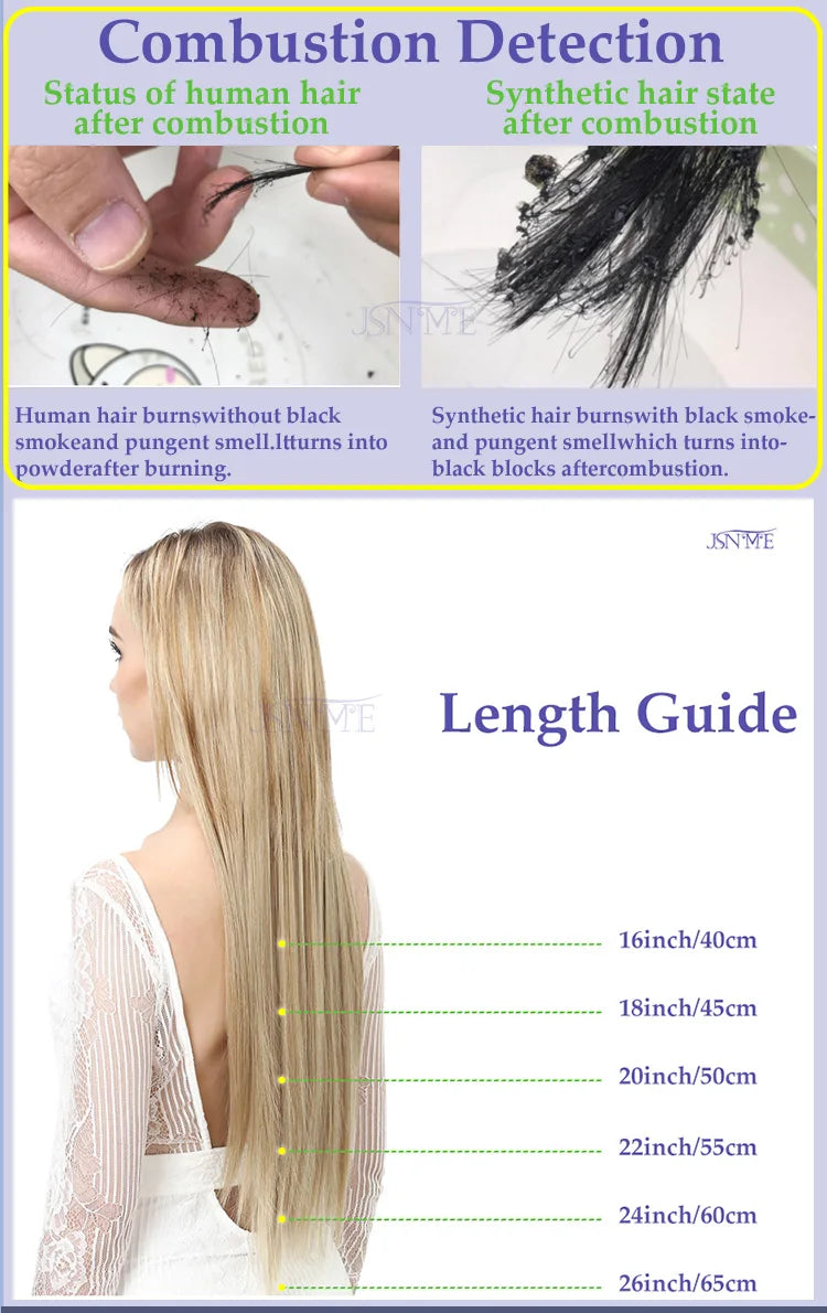 JSNME High Quality Tape In Hair Extension Invisible 100% Real Human Hair Straight Tape Ins  Brown Blonde 2.5g/pcs 16-22 Inch