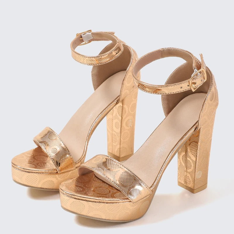 NEW High Heels Sandals Summer Sexy Ankle Strap Open Toe Party Dress Platform Gladiator Women Shoes Platform Sandals