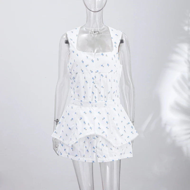 Casual Printed Mini Dress Women Full Sleeve Button V-neck Lady Short Dresses Waist Tape 2026 Spring Summer Female Robe Beach