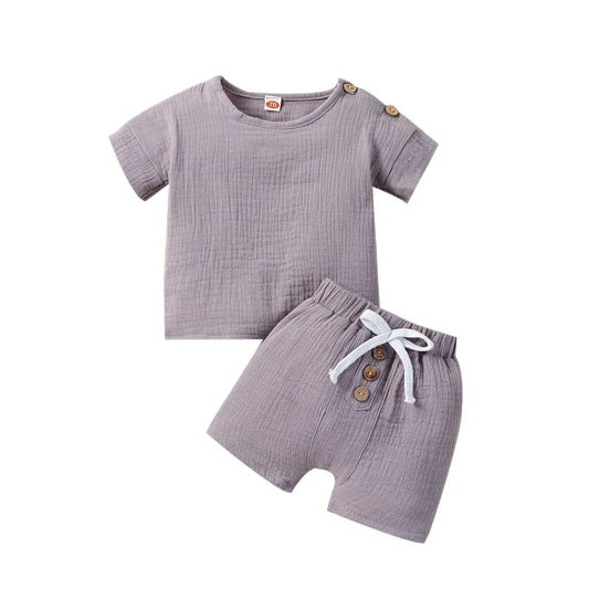 Baby Boys Girls Clothes Outfits Casual Short Sleeve Tops Shorts 2Pcs Summer Infant Boys Girls Clothing Suits