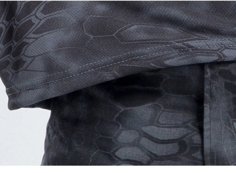 Men Casual Tactical T Shirts Short Sleeve Camouflage T-Shirt Quick Dry Outdoor Gym Top Tees Cargo T Shirt Male Clothing