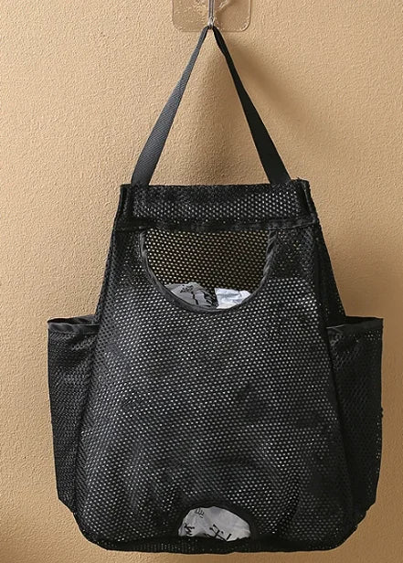 Plastic Bag Holder Trash Bag Dispenser Plastic Grocery Bags Large Grocery Bag Holder Breathable Mesh Hanging Storage