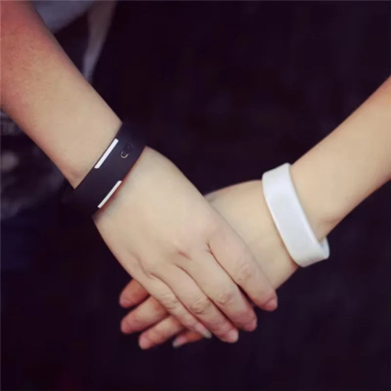 New Digital LED Watches Candy Color Silicone Rubber Touch Screen Digital Watches Women Men Children Bracelet Sports Wrist Watch