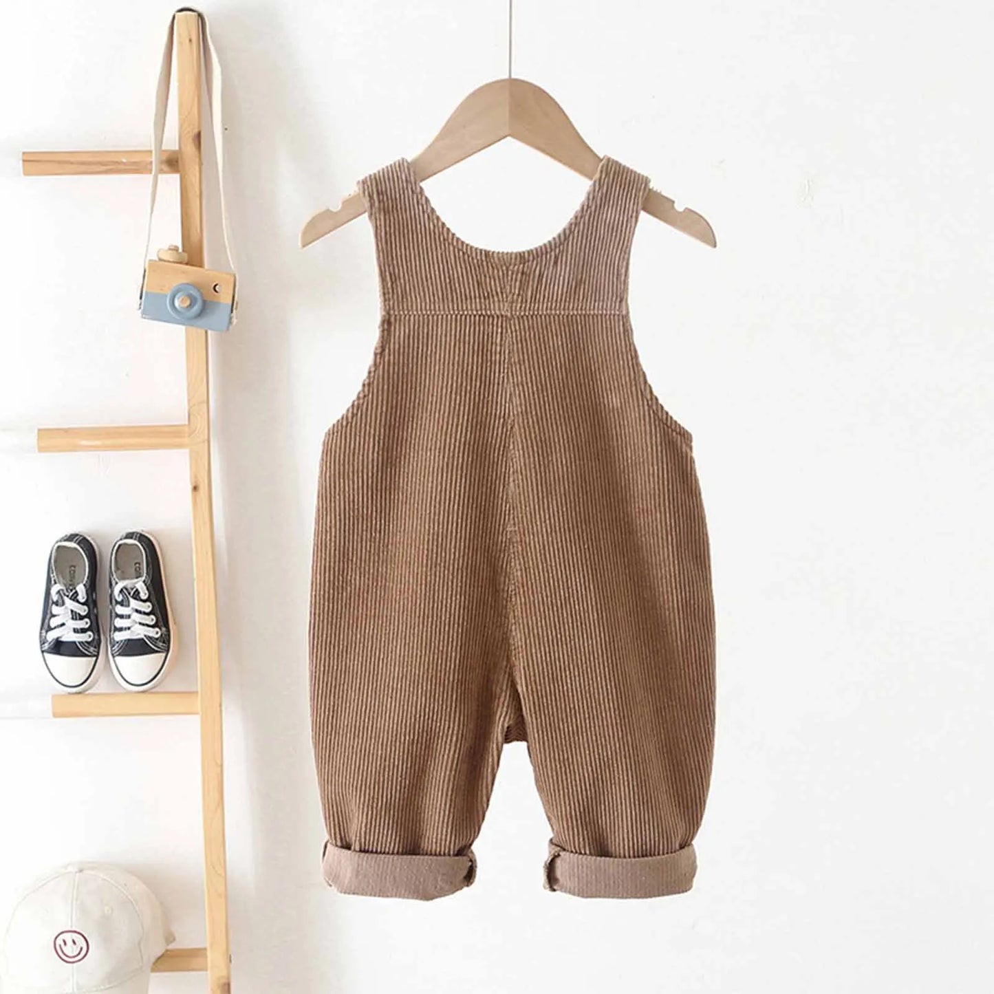 Kids Fashion Casual Rompers Corduroy Suspender Pants Sleeveless Overalls Daily School Home Birthday Party Photography Costume
