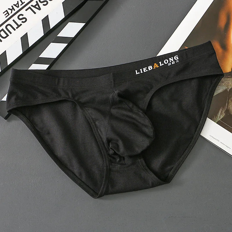 Men Briefs Low Waist Underpants Cueca Sports Breathable U Convex Pouch Lingerie Underwear Jockstrap Low Waist Soft Panties