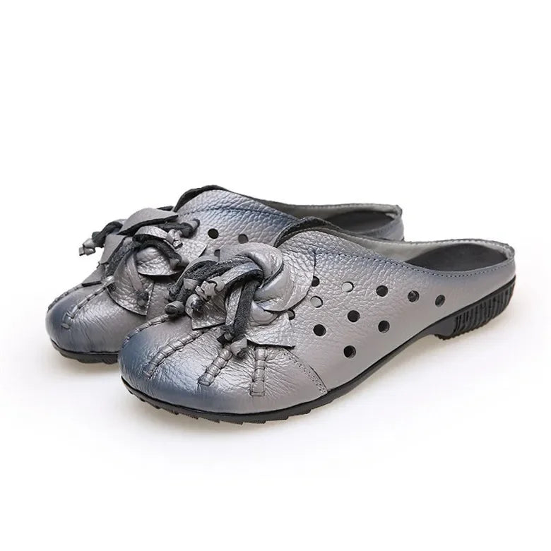 CEYANEAONew national wind fashion women's sandals summer retro skeleton hollow leather shoes selling handmade flowerscasualshoes