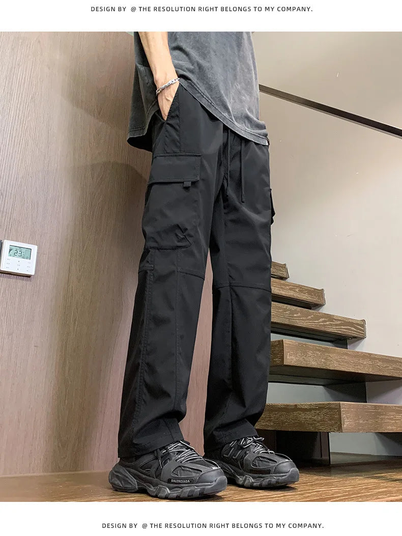 American Fashion Brand Workwear Casual Pants for Men's Spring and Autumn 2025 New Loose Sports Straight Outdoor Charge Trousers