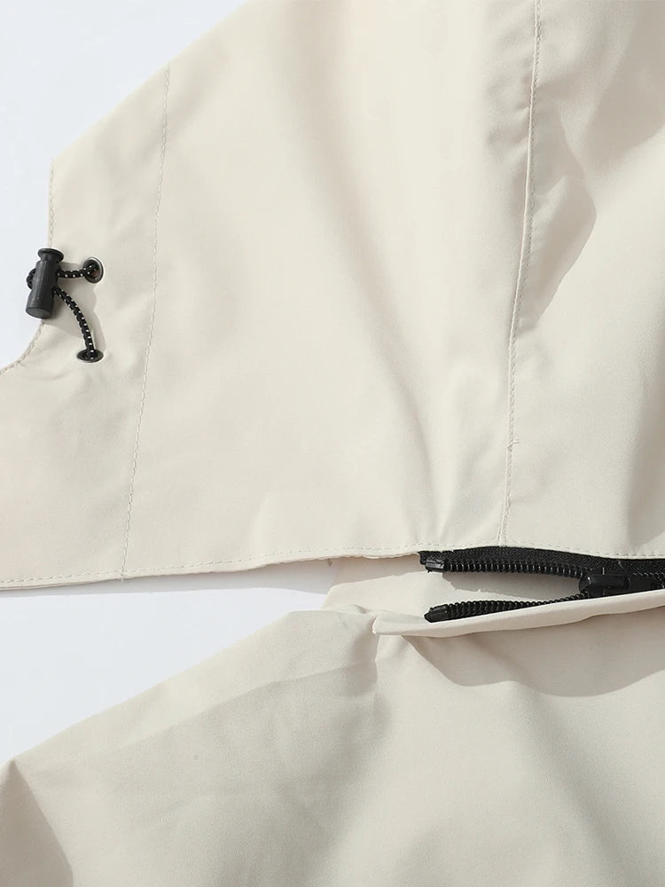 2026 New Men's Jackets Detachable Hood Windbreaker Windproof Outdoor Coats With Breathable Inner Layer 5 Colors