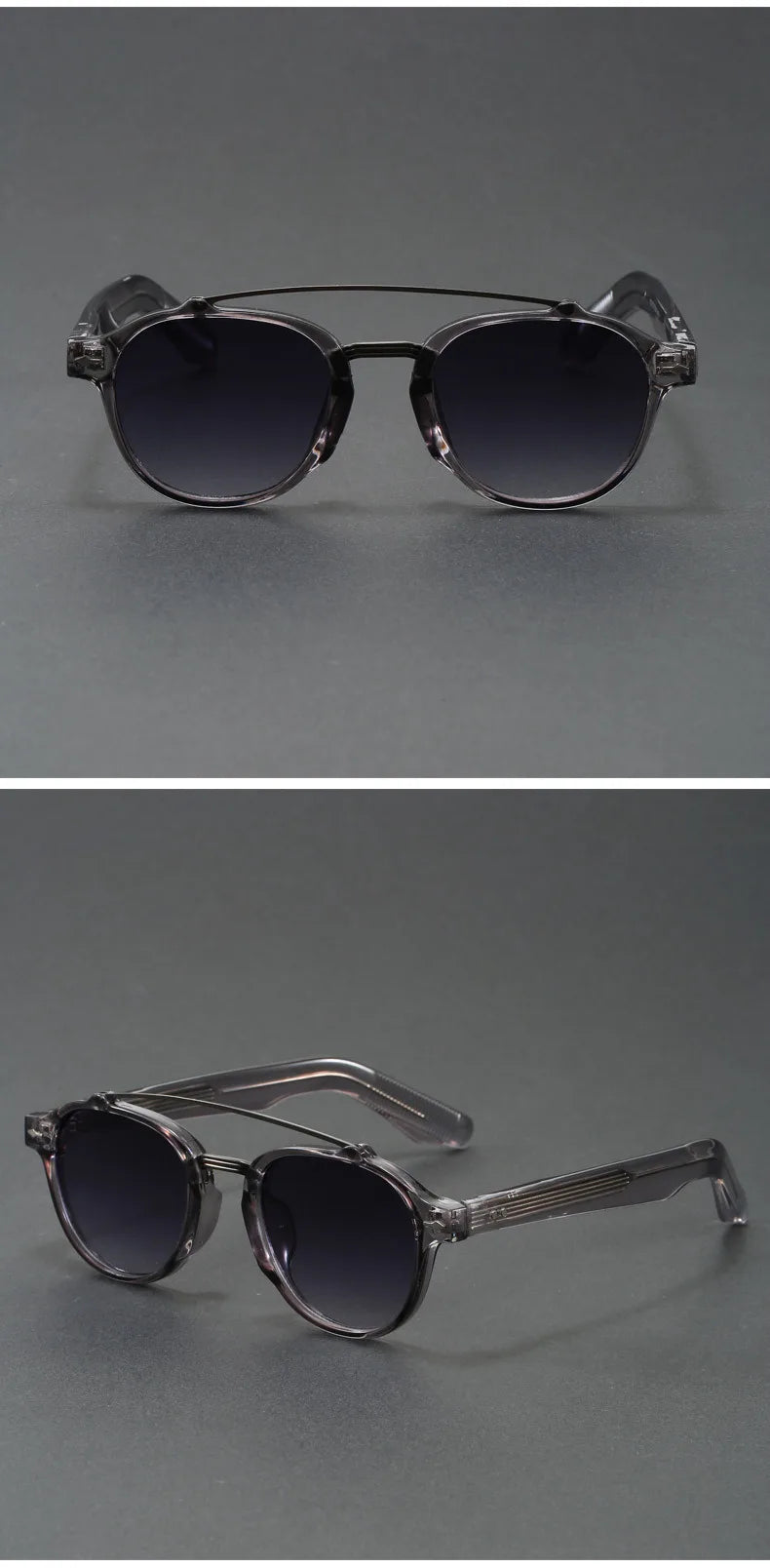 High-end Quality Sunglasses Men Women Korean Style Retro Sun Glasses for Women Thick TR90 Frame Luxury Brand Design Fake Glasses BAZAARHUBO