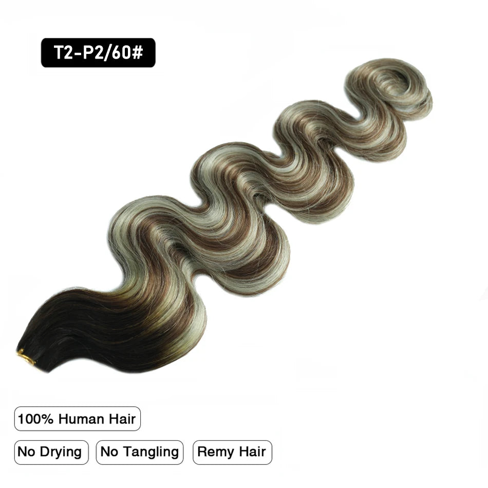 Body Wave Flat Tip Human Hair Extension Highlight Blonde Real Remy Human Fusion Hair Pre Bonded Keratin Hair 1g/S 12-26 Inch