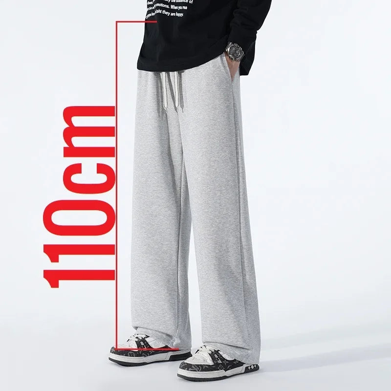 Big Tall Men Sweat Pant Drawstring Extra Long Length Sweatpant Stretch Winter Fleece Sport Jogger Trouser Male 200Cm 190cm 120cm