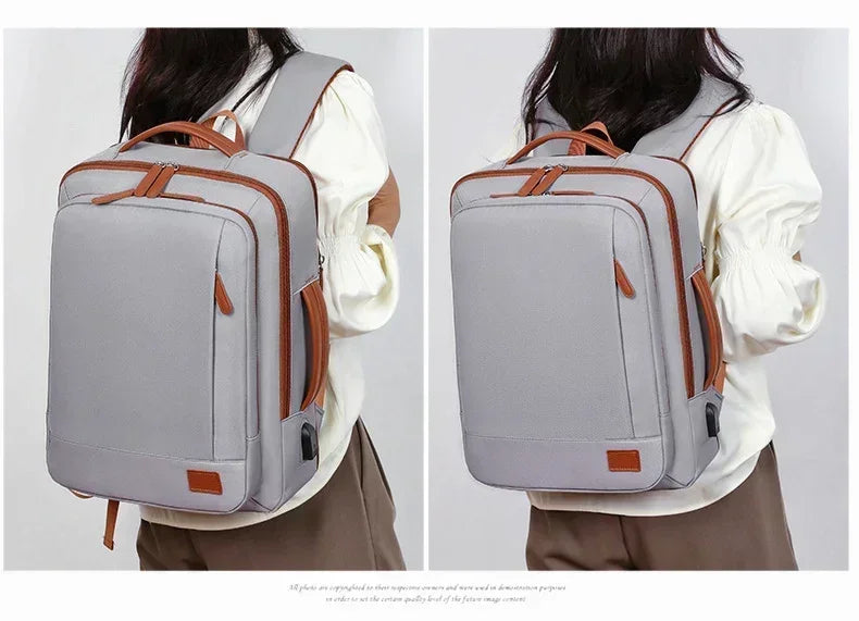 Women Business Backpack Waterproof Laptop Computer Pack Weekender Commuter Bag With USB Port College Student Bags Travel Daypack