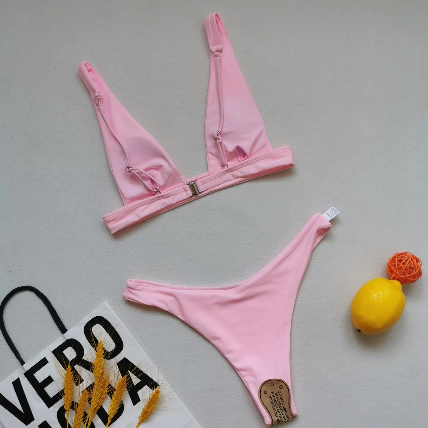 Swimsuit Woman 2023 Sexy Lingerie V-neck Swimwear Two Pieces Swimsuit Female Low Waist Bikini Set Brazilian Bathing Suit