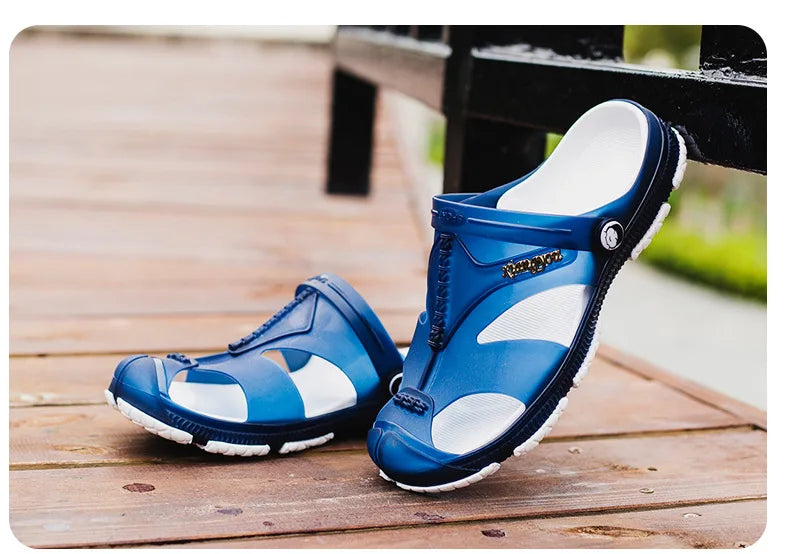 2023 New Men Outdoor Sandals Breathable Summer Beach Shoes Anti-Slip Comfortable Casual Slippers Walking Footwear Male Sandals
