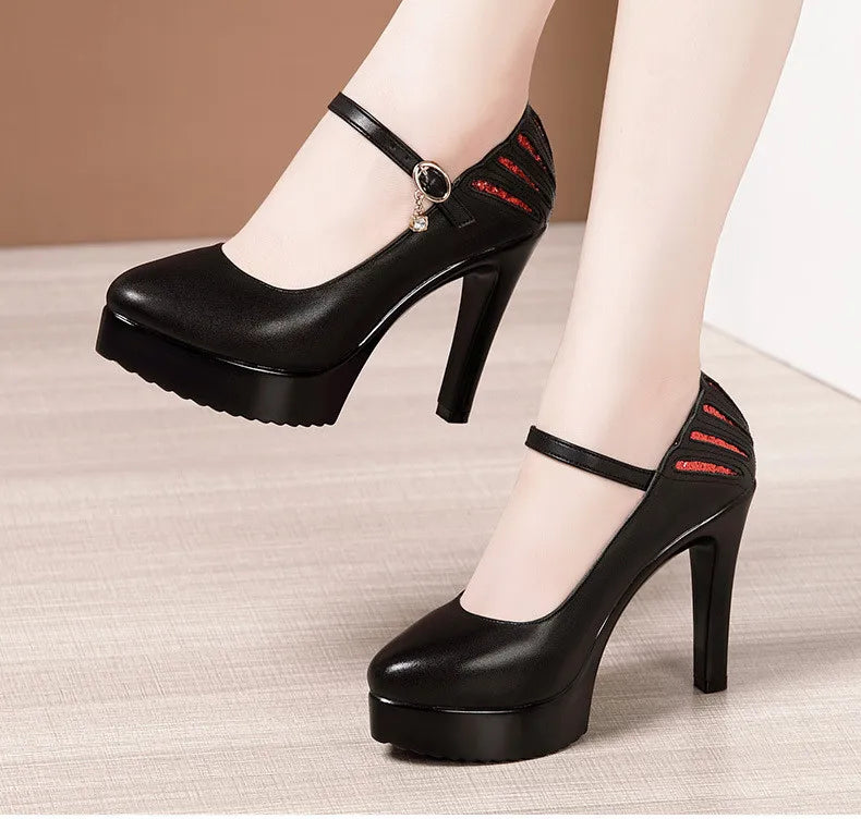 11cm Small Size 32-43 White Wedding Shoes Patent Leather Platform Pumps 2026 Formal Thin High Heels Shoes Model Office Party