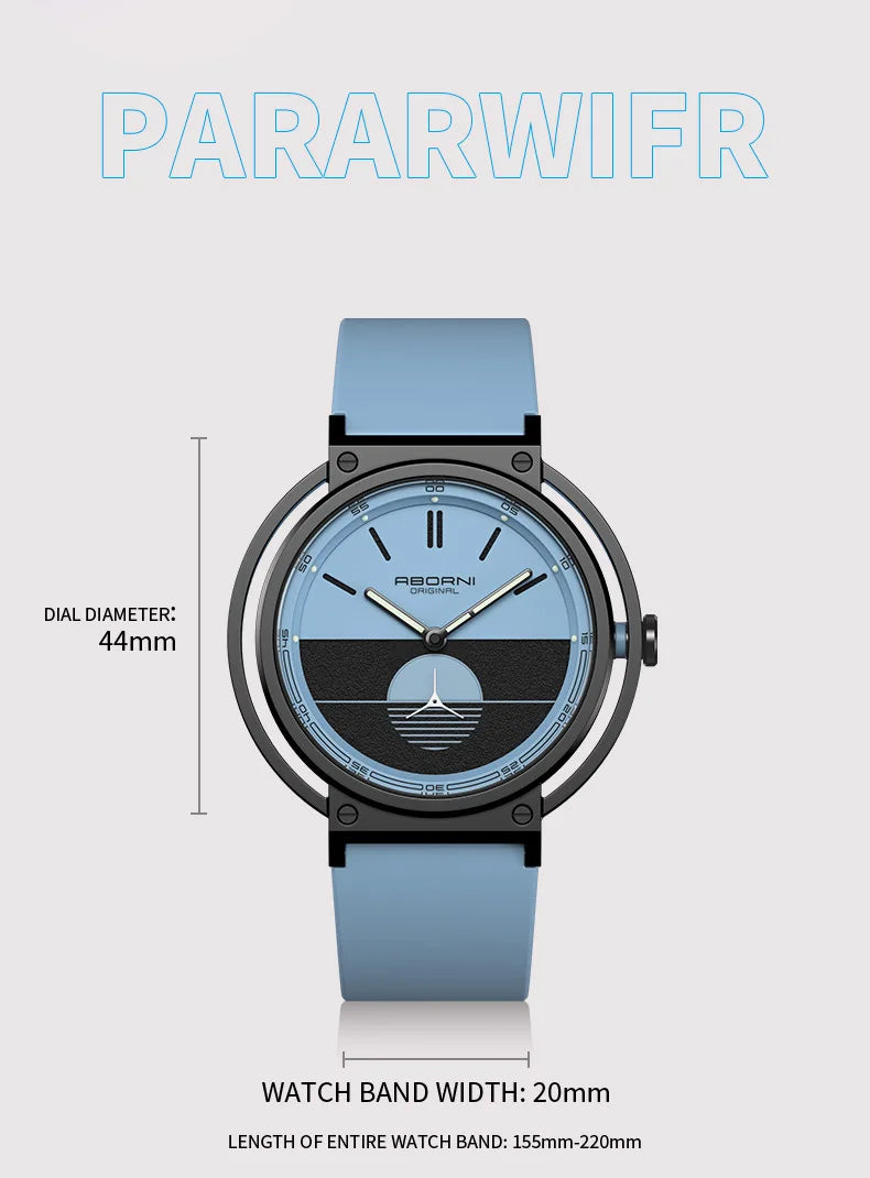ABORNI Top Luxury Brand Quartz Watch Men Silicone Strap Military Watches Waterproof Fashion Male Wristwatch Relogio Masculino