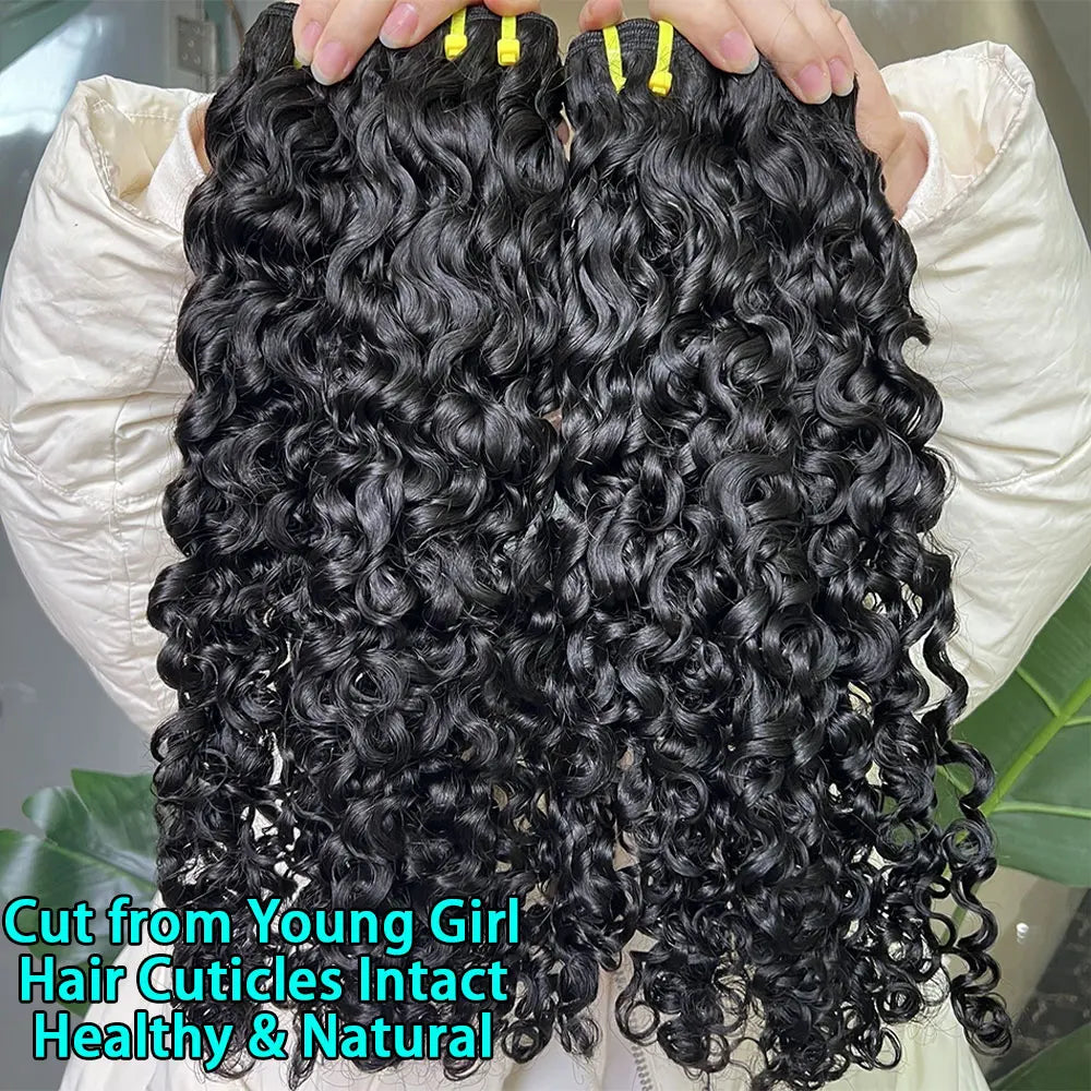 15A Burmese Curl  Vietnamese 100% Raw Virgin Human Hair Extensions #1B Natural Black for Human Hair Weave Bundles Curly Bundles